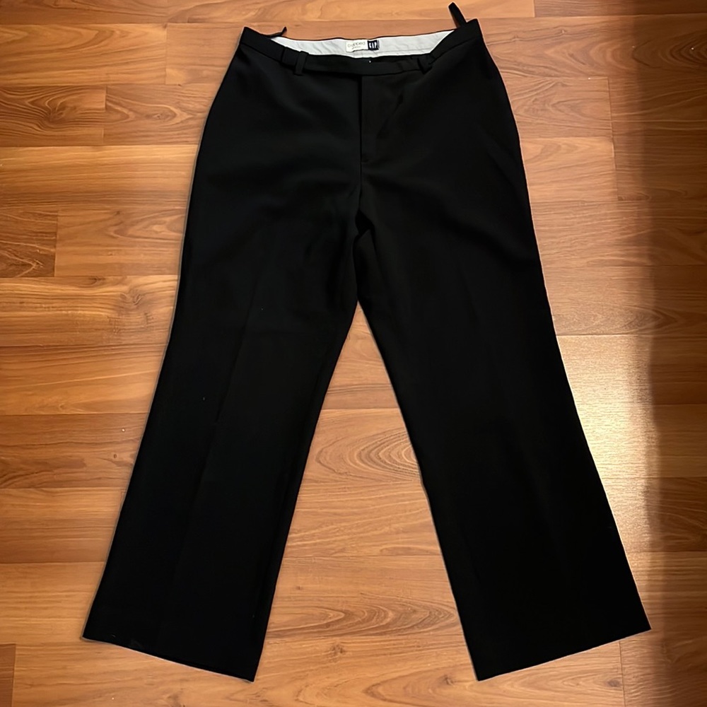 Vintage Gap black stretch cropped trousers wool blend